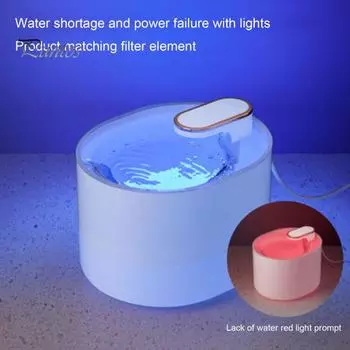 3л автоматический диспенсер для воды для домашних животных, ультра бесшумный фонтан для питьевой воды для домашних животных, бесшумный дизайн, USB для кошек, электрическая бесшумная поилка для домашних животных темно-синий