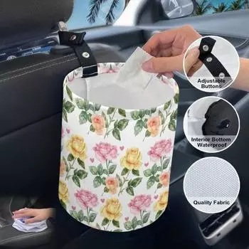 3л автомобильный мусорный бак складной водонепроницаемый мешок регулируемый ремень с пряжкой простая установка автомобильные отходы салона