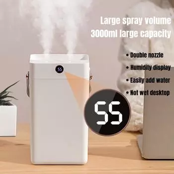 3л большой емкости для домашней комнаты, настольный электрический увлажнитель воздуха с двойной насадкой, USB ультразвуковой ароматерапевтический диффузор эфирного масла USB Cable