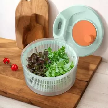 3л центрифуга для салата сливная корзина с дренажными отверстиями пищевой класс не содержит бисфенол-А светло-зеленый