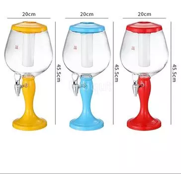 3L Пивная бочка-пушка Диспенсер Настольный охладитель для напитков Пивная башня с трубкой для льда Охладитель для ресторана Роскошные барные аксессуары