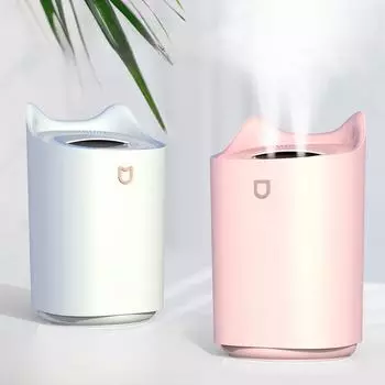 3L USB Настольный увлажнитель с двумя насадками - Большая емкость и туман для дома и офиса K3 2L слоновая кость