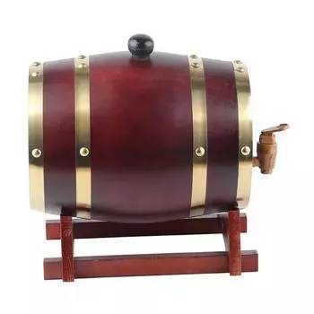 3л винтажная сосновая винная бочка винный бочонок аксессуары для пивоварения оборудование для домашнего пивоварения темно-коричневый 3л 3L темно-коричневого