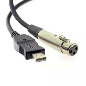 3м 10фт xlr гнездо к usb аудиокабель микрофон к usb интерфейс конвертер адаптер