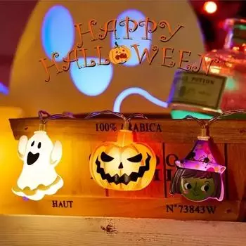3m 10Led Halloween Light String Pumpkin Skull Eye Balls Ghost Festival Party Lantern Trick Or Treat Happy Halloween Day Decor