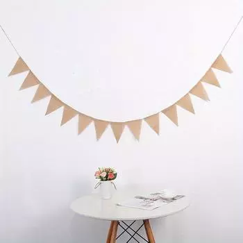 3M 13 флагов винтажный джутовый треугольный флаг баннер свадебная вечеринка фото реквизит празднование вечеринка декор бежевый