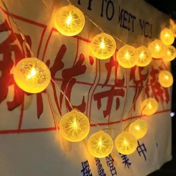 3M 20 Led Lemon String Lights Indoor Atmosphere Birthday Decoration Girl Room Battery Lights Outdoor Waterproof Outdoor 033 USB&1.5m 10 bulbs жёлтый
