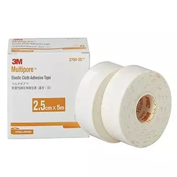 3M (3M) 3M Bandage Adhesive Cotton Stretchable 2.5cm Width x 5m 2 Rolls Multi-Pore 2750-25
