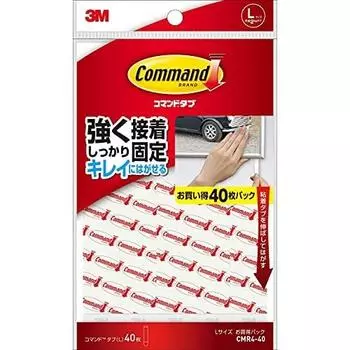 3M (3M) 3M Double-Sided Tape Removable Adhesive Tape L Size 40 Pieces Command Tab CMR4-40