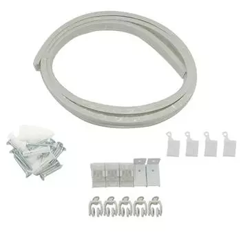 3M 5m 4M 6M Curtain Track Rail Flexible Cuttable Bendable Glides wall mount screws set For Curved Straight Windows balcony parts side clamping 3M set