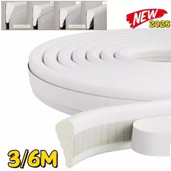 3M/6M новый клиновой уплотнитель, звукоизоляционная пена для дверей и окон, уплотнительная лента, звукоизоляционный уплотнитель, заполнитель щелей 3M чёрный