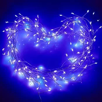 3M 6M USB Power LED Петарда Гирлянда Пульт Дистанционного Управления Диммируемый Таймер Гирлянда Свадьба Вечеринка Сад Рождественские Огни 3M 100LED синий