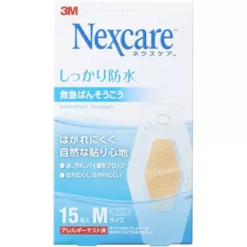 3M Bandage Nexcare Solid Водонепроницаемый пластырь для оказания первой помощи Размер M 15 шт MPB15M