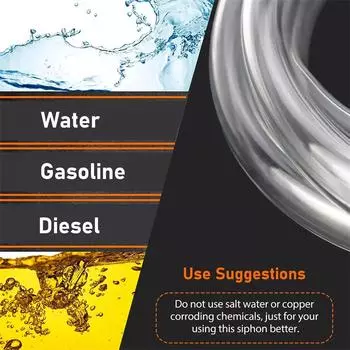 3M безопасный самовсасывающий медный сифон для заправки газового сифона, шланг для джигглера для насоса, бензина, топлива, масла, шланг для воды, гибкий соединитель 3m