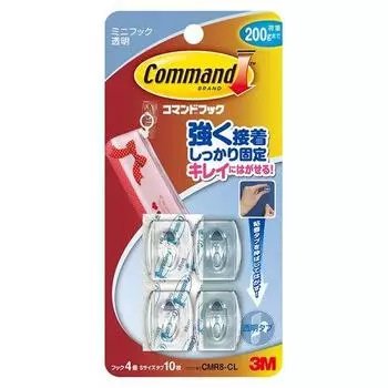 3M Command Hook прозрачный мини CMR8CL