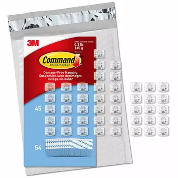 3M Command Hook зажим для шнура ограничитель провода прозрачный мини размер 45 шт CL806-45NA крючок для шнура