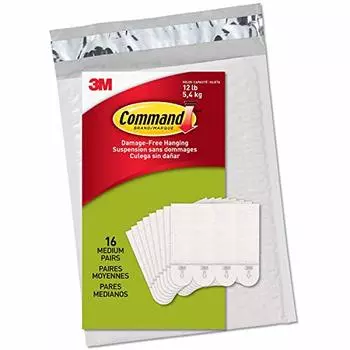 3M Command Tab Velcro фоторамка настенная доска объявлений размер M белый 32 шт. (16 комплектов) PH204-16NA