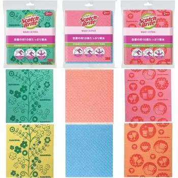 3M Dish Towel Kitchen Cellulose Cloth Sheets 6 Sheets Scotchbrite CCL-6P A General Cleaning