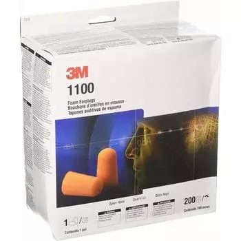 3M Earplugs 1100 1 case (200 bags)