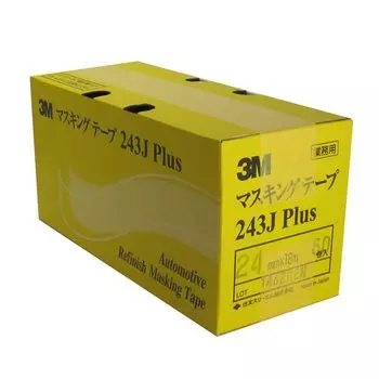 3M Малярная лента 243J Plus 24 мм x 18 м в 50 томах x 10 [Продается коробка] (5 упаковок) (243J 24) жёлтый