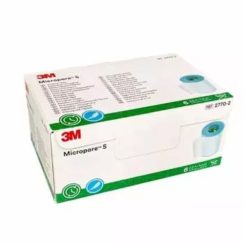 3M Micropore S Легкоотклеиваемая силиконовая лента 2770-2 50 мм x 5