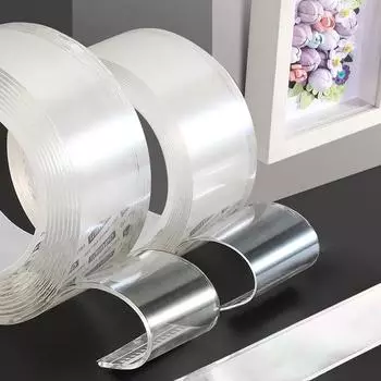 3M Nano Tape Двусторонняя клейкая лента Прозрачная многоразовая водонепроницаемая клейкая лента Очищаемые ленты для кухни и ванной комнаты 3m