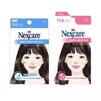 3M Nexcare Blemish Clear Cover Relief 111 листов + Easy Peel 114 листов, 225 листов, 1 комплект