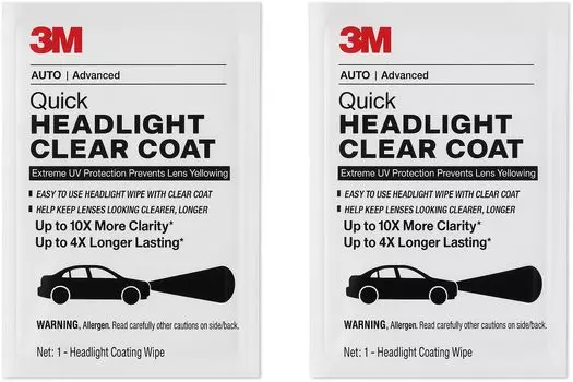 3M Салфетки для прозрачного покрытия фар 39173 (2 листа)
