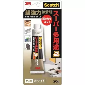3M Scotch Super Strong Adhesive Premier Gold Super Versatile 2 White 20g