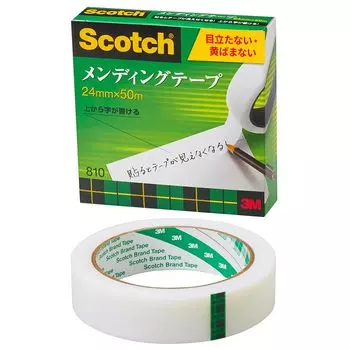 3M Scotch Tape Mending Tape 24mm x 50m Large Roll 810-3-24