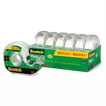 3M Scotch Tape Mending Tape with Dispenser 19mm x Small Volume 6 Volumes 6122 16.5m