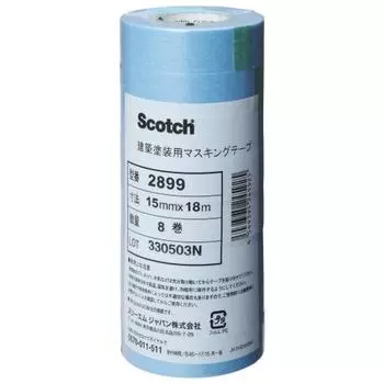 3M скотч окрашенный малярный скотч 2899 15 ммE8м 8 рулонов 2899 15X18