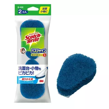 3M Сменная губка для чистки ванной комнаты для Handy S 2 шт. Scotch Brite Bath Shine B-558