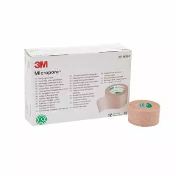 3M Surgical Tape Micropore Skin Tone 1533 1 Series 25.0mm x 9.1m 12 volumes