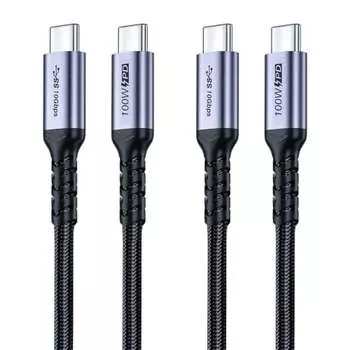 3m USB C 3.1 2nd Generation Cable 2 Pack, SUMPK 100W Fast Charge 10Gbps Fast Transmission Cable, 4K 60Hz Video Output PD Line for Display, Thunderbolt