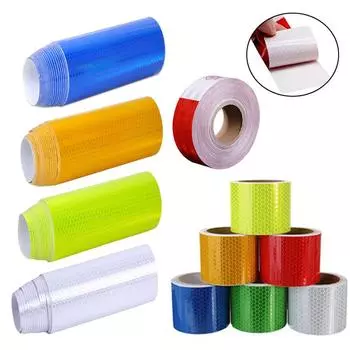 3meters x 50/150mm High Intensity Safety Reflective Tape Self Adhesive Safety Tool Bike Car Reflective Tape Stickers Warning Tape Sticker Red and white 50mm||Red and whitex50mm