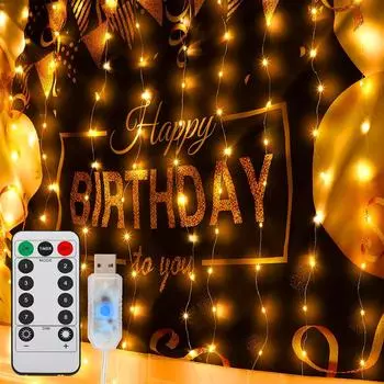 3Mx3M светодиодные домашние наружные праздничные огни звездное небо украшение занавеса 3Mx1M 100LED разноцветный