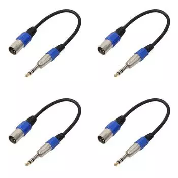 * 3P XLR Male Jack to 1/4 6.35mm Female Plug Stereo Microphone Adapter Cable