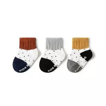 3Pairs/Lot Newborn Baby Boys Girls Cotton Socks New Spring Autumn Cartoon Print Socks Casual Infant Toddler Floor Socks 0-3Years 0-6Month(XS)