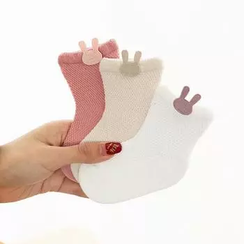 3Pairs/Lot Newborn Baby Socks For Girls Boys Summer Mesh Thin Cotton Infant Boys Girls Socks Boneless Suture Toddler Socks New 0-6month(XS)
