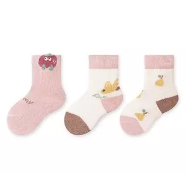 3Pairs/lot Newborn Socks For Girls Boys Spring Cotton Toddler Socks For Infant Girl Boy 0-5Years Cute Soft Children s Sock 0-1Years(S)