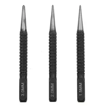 3PC центральный дырокол позиционирование дырокол сверление фиксатор черный цилиндрический гвоздезабивной штифт инструмент аксессуары 100mm