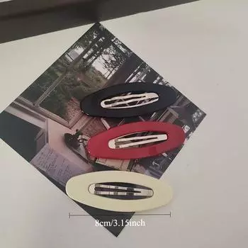 3pc European and American Solid BB Hairpin Hair Side Clips Simple Easy Matching Korean Hair Accessories Headwear for Girls Women