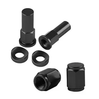 3PC Motocross Rim Lock Nut Kit Tire Clamp Screw Rim Lock Nut Spacer Kit Dirt Bike Rim Lock Nuts Bolts Spacer Motocross Valve Cap оранжевый