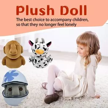 3PC Плюшевые куклы, Милые животные серии Мягкие плюшевые куклы, Плюшевые игрушки Супер мягкие милые куклы Успокаивающие плюшевые игрушки, Хлопковые куклы Подарки на день рождения One Size