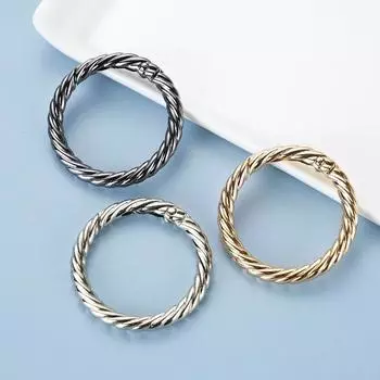 3PC Сумка Подвеска Металл Круглый DIY Детали Замена Цинковый Сплав Карабины Пружины Брелок