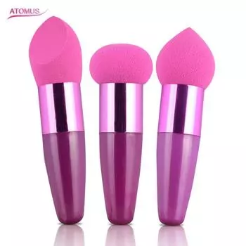 3PC Женская косметическая жидкая основа-консилер-губка-кисть-леденец