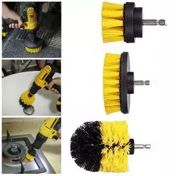 3Pcs / 1Pc Power Scrubber Electric Drill Brush Плитка Инструмент для чистки стекла 2inch
