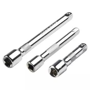 3Pcs 50/75/100mm Extender Bars Chrome Vanadium Steel Ratchet Socket Wrench Adapter 1/4 Interface Extension Sleeve Wrench CHINA