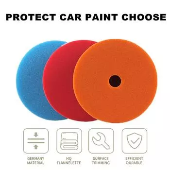 3Pcs 6 (150mm) Compound Polishing Pads Buffing Buffer Pads Sets For DA / RO Dual action Car Polisher Sander-Select Color